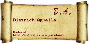 Dietrich Agnella névjegykártya